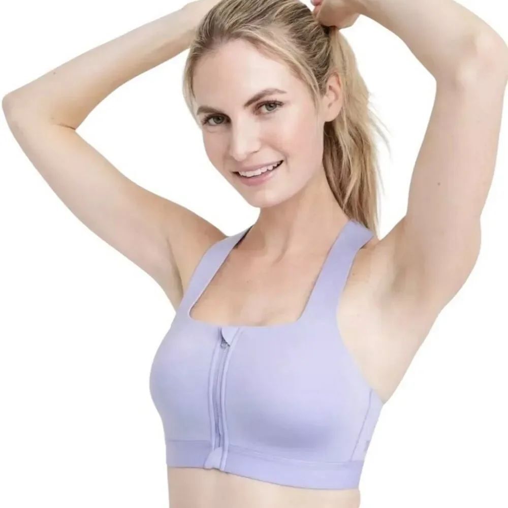 All In Motion Sculpt High Support Zip-Front Sports Bra 34B
